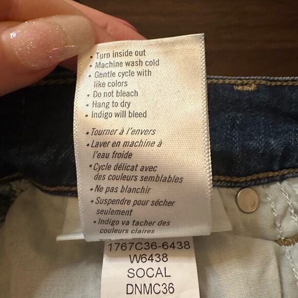 Paige dark wash Hoxton ankle raw hem skinny jeans size 25 - Picture 9 of 13